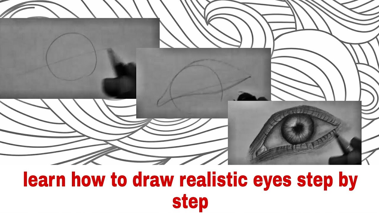 how to draw realistic eyes for beginner / step by step - YouTube