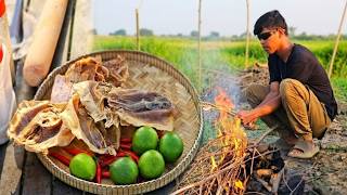 Traditional Fire Grilled STINGRAY And Octopus  | Camfire Style Outdoor Cooking