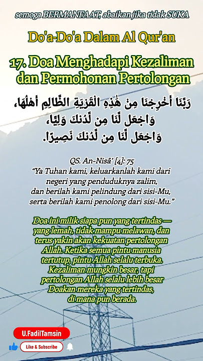 Ketika Terzalimi, Bacalah Doa Ini