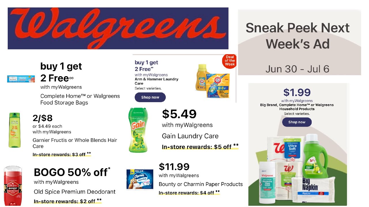 Walking Into July - Walgreens Ad Preview 6/30 - 7-6 - YouTube