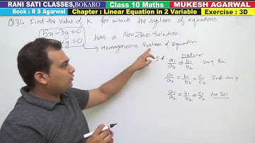 Class 10 Maths (Ex 3D Q31) Linear Equation in 2 Variable (R S Agarwal 2019)