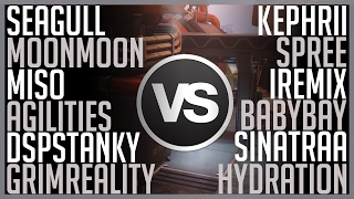 [Overwatch] Kephrii's Group VS MoonMoon & Seagull's Group