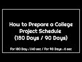 Prepare a College Project Schedule (180 Days / 90 Days Plan) with grok asp.net c# #project