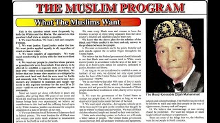 The Hon. Elijah Muhammad/What The Muslims Want & Believe