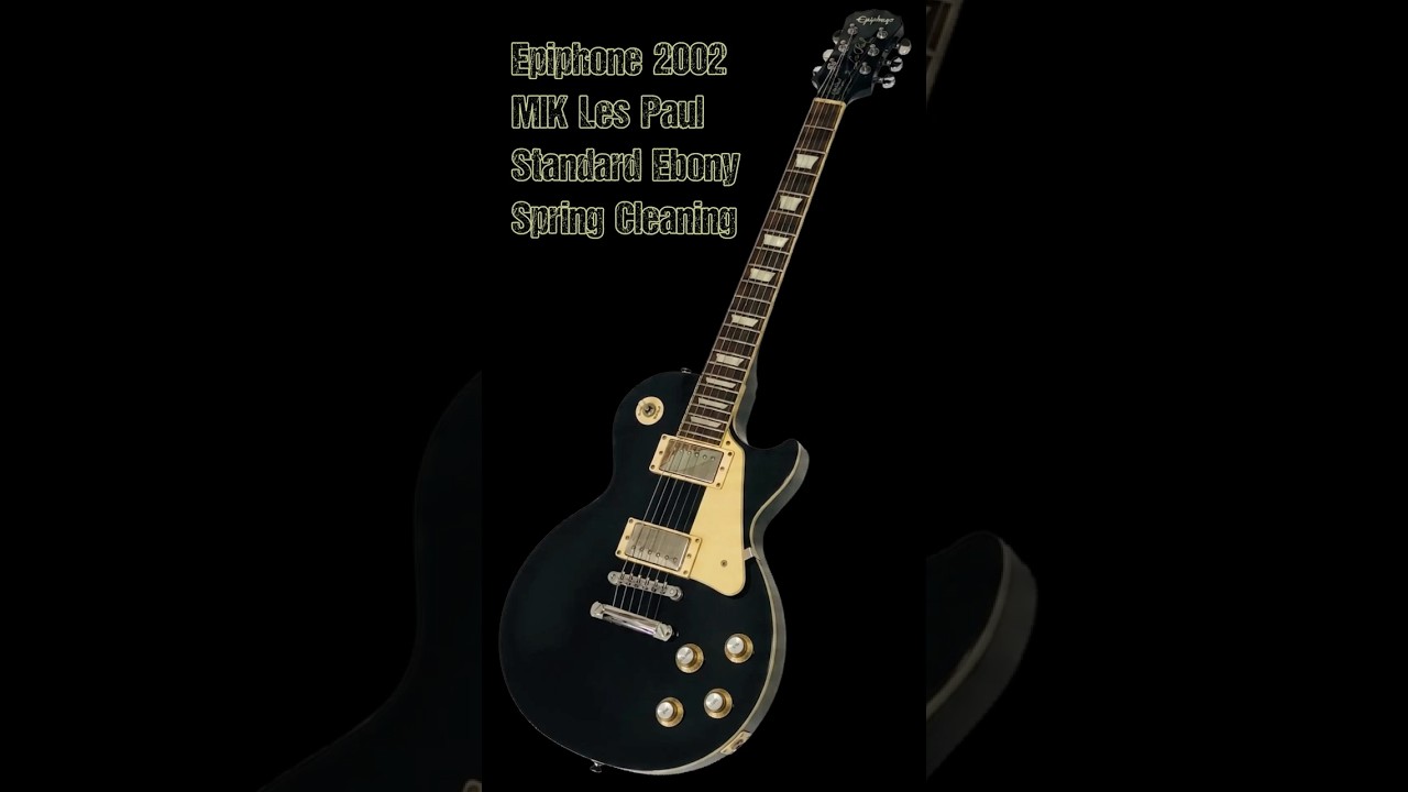 Epiphone 2002 MIK Les Paul Standard Ebony - Spring Cleaning