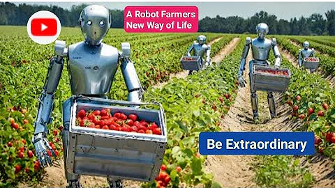 Robot Farmer living farmer's life; The future agriculture