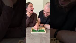 Shut The Box Lowest Score Wins 😅 Couple Challenge #shutthebox #boardgames #shorts