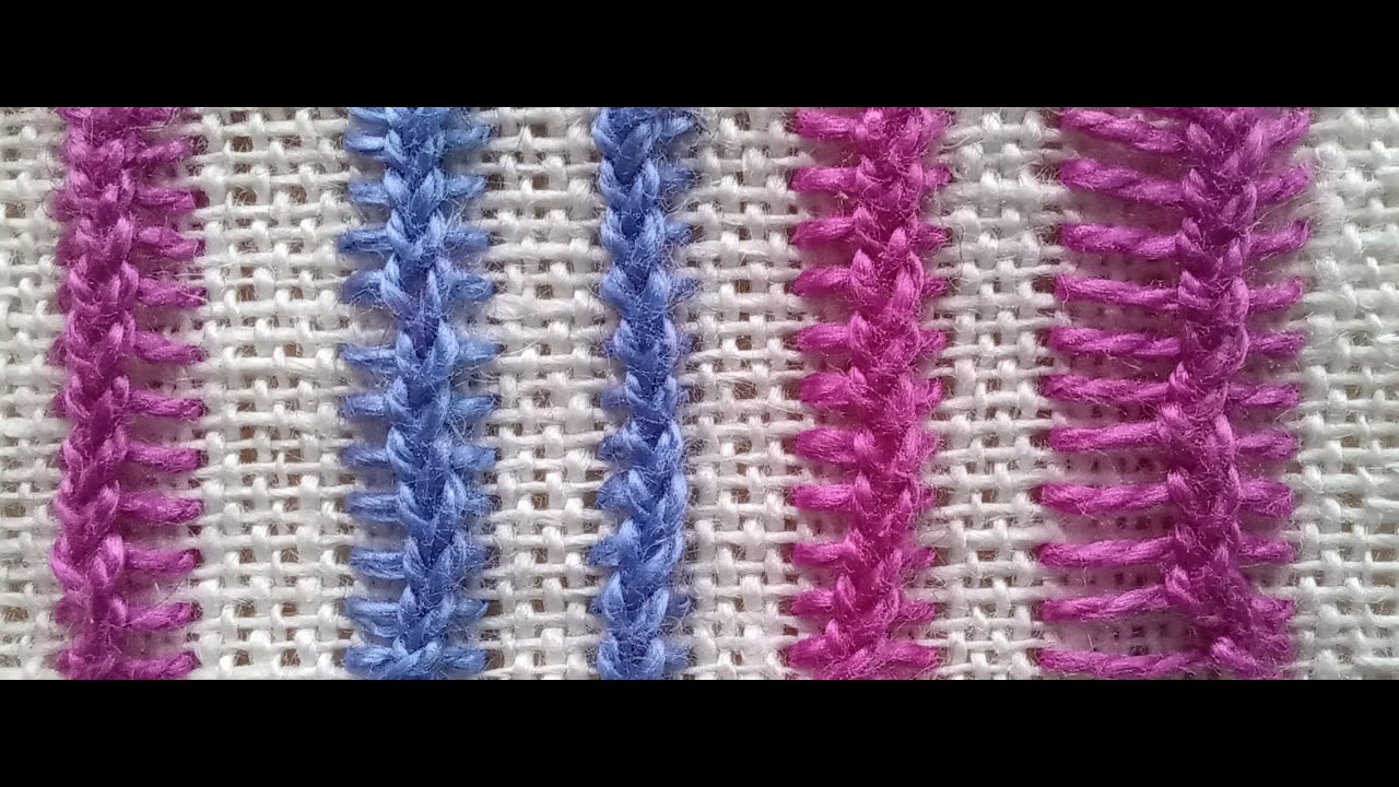 Vandyke stitch / Hand embroidery tutorial for beginners YouTube