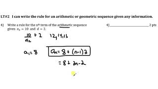 Unit 11 Practice Test Series and Sequences