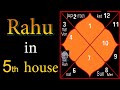 Rahu in Fifth House (North Node in Fifth House)