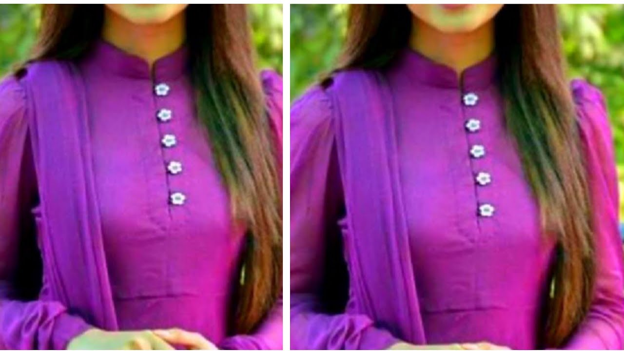 collar wali kurti with beautiful back heart shaped neck - YouTube