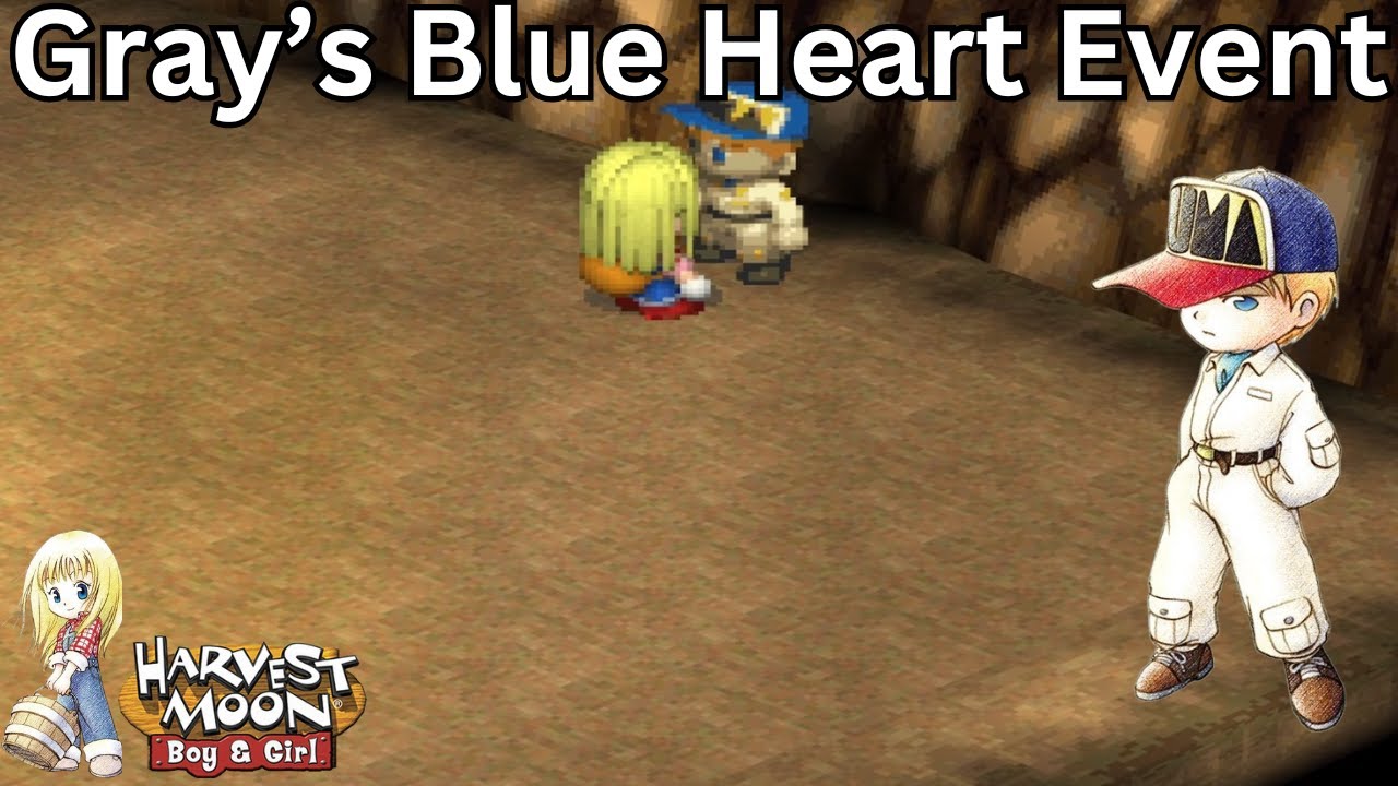 Harvest Moon: Back to Nature for Girl - Gray's Blue Heart Event