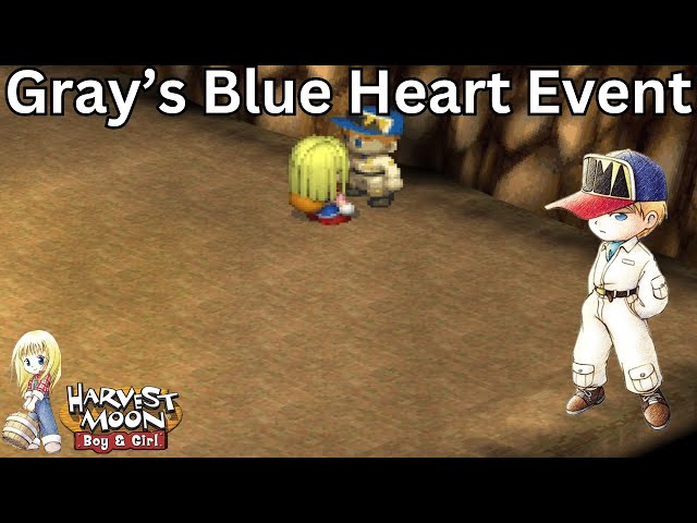 Harvest Moon: Back to Nature for Girl - Gray's Blue Heart Event