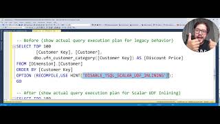 Intelligent Query Processing - Scalar UDF Inlining