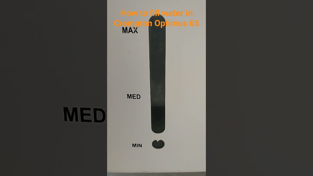How to fill water in Crompton Optimus 65 air cooler from TAP water 