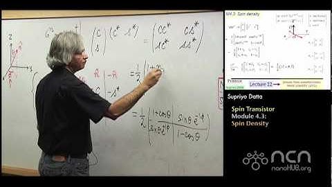 nanoHUB-U Fundamentals of Nanoelectronics II: M4.3 Spin Transistor - Spin Density