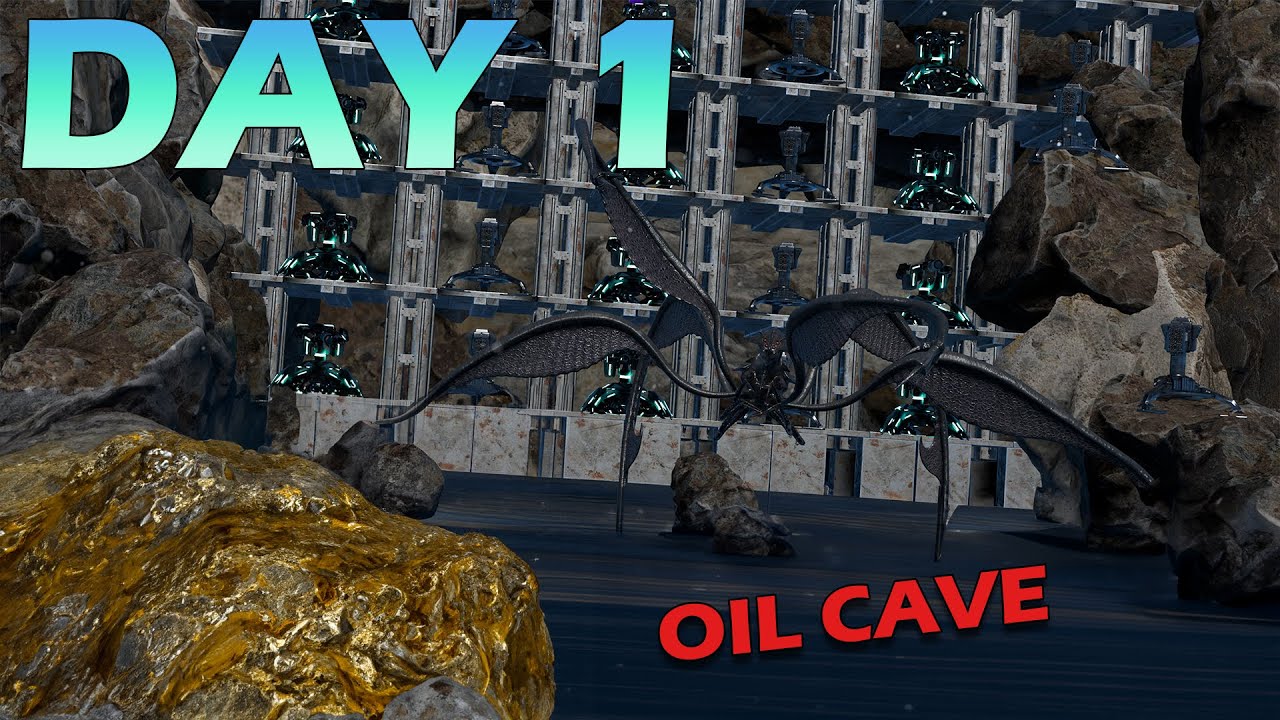 Claiming Our Modded Oil Cave Day 1 Of Wipe! | Ark PvP INX 4man