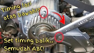 Tips & trik set balik timing lari [1hd timing mark] jom belajar!