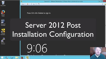 Post Installation Config Server 2012