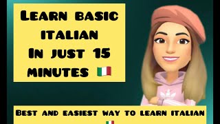 Basic italian 🇮🇹 for beginners in just 15 minutes/😊👍🏻easiest way to learn italian fast ❤️
