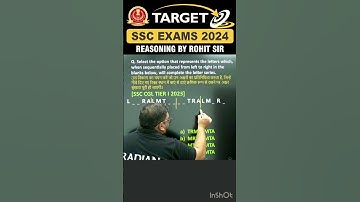PATTERN SERIES | REASONING BY ROHIT SIR | #shorts #ssc #ssccgl #sscchsl #reasoning #radianmensa