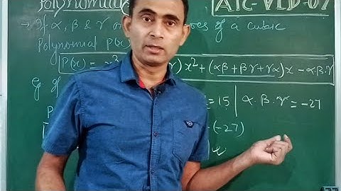 CUBIC POLYNOMIALS ( relationship between Zeroes and Coefficients) | Class 10 | Polynomial | Epi. - 7