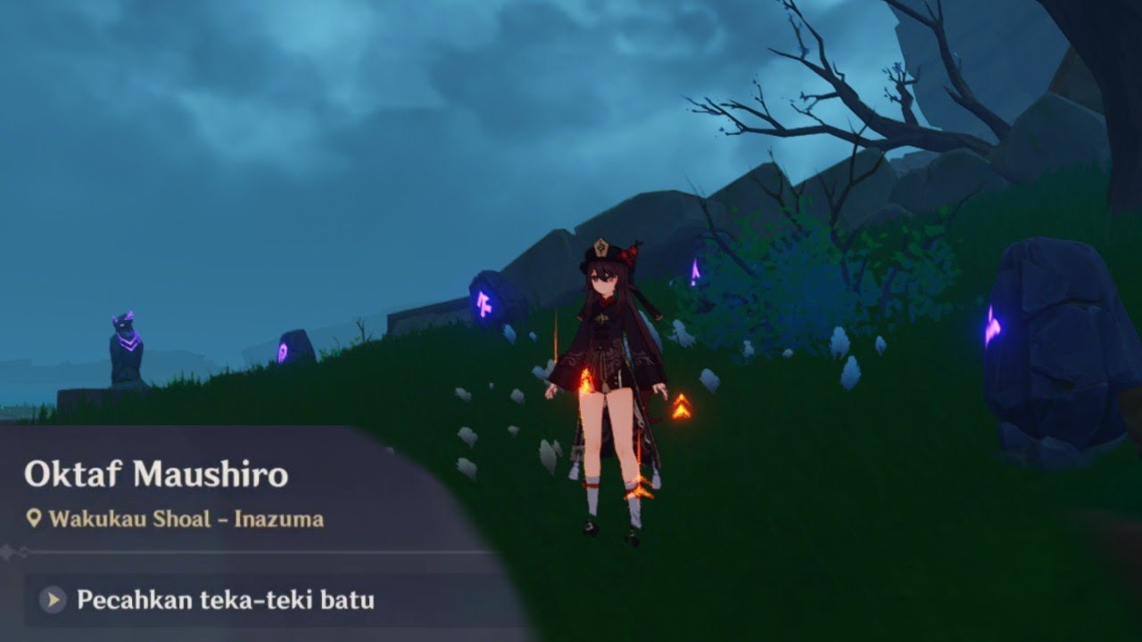 Pecahkan TekaTeki Batu  Oktaf Maushiro Wakukau Shoal  Genshin Impact