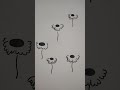 Easy Flower Doodles for Beginners | Black Pen Art