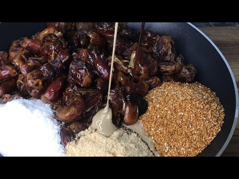 لما ضيفو طحينة والدبس على التمر رح تشوفوا النتيجة روعة ما راح تنسو الطعم وصفة التمر لرمضان