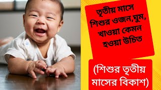 ৩ মাসের বাচ্চার ওজন,ঘুম,খাওয়া কেমন হওয়া উচিত