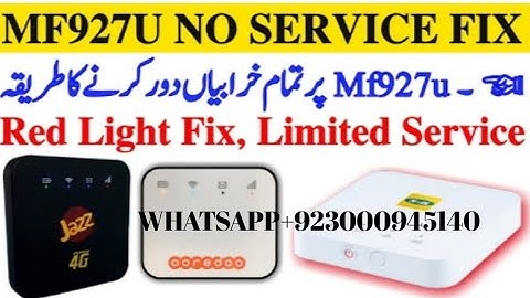 JAZZ MF927U NO SERVICE, LIMITED SERVICE,RED LIGHT ISSUE FIX 100%TESTED FILE NEW METHOD 2023