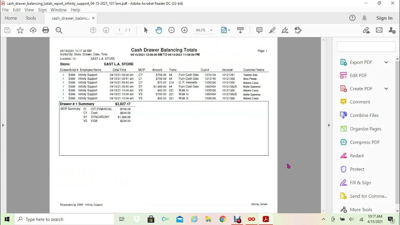 How to balance a cash drawer. YouTube