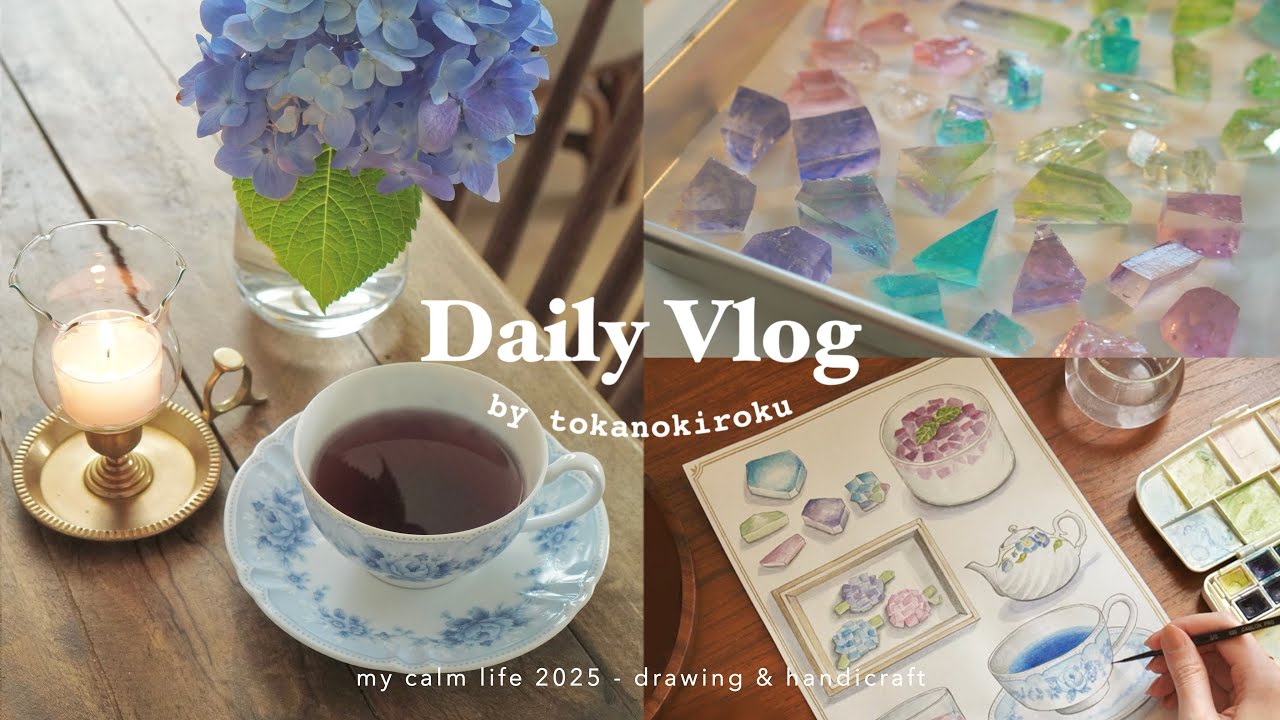 Домашняя идея кафе и рецепты для ожидания дождливых дней☕️🌧️｜Японский видеоблог о начале лета