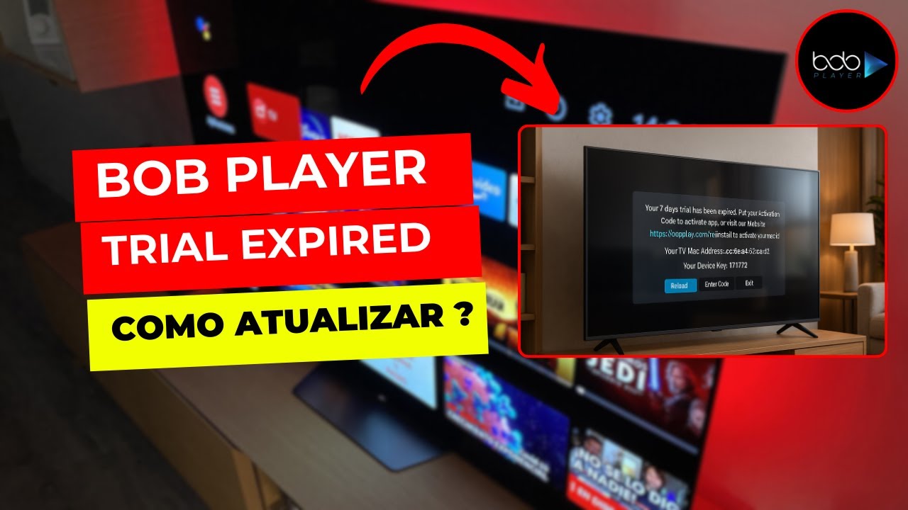 🔴 Bob Player: Mensagem de Trial Expirado – Entenda Como Resolver e Ativar