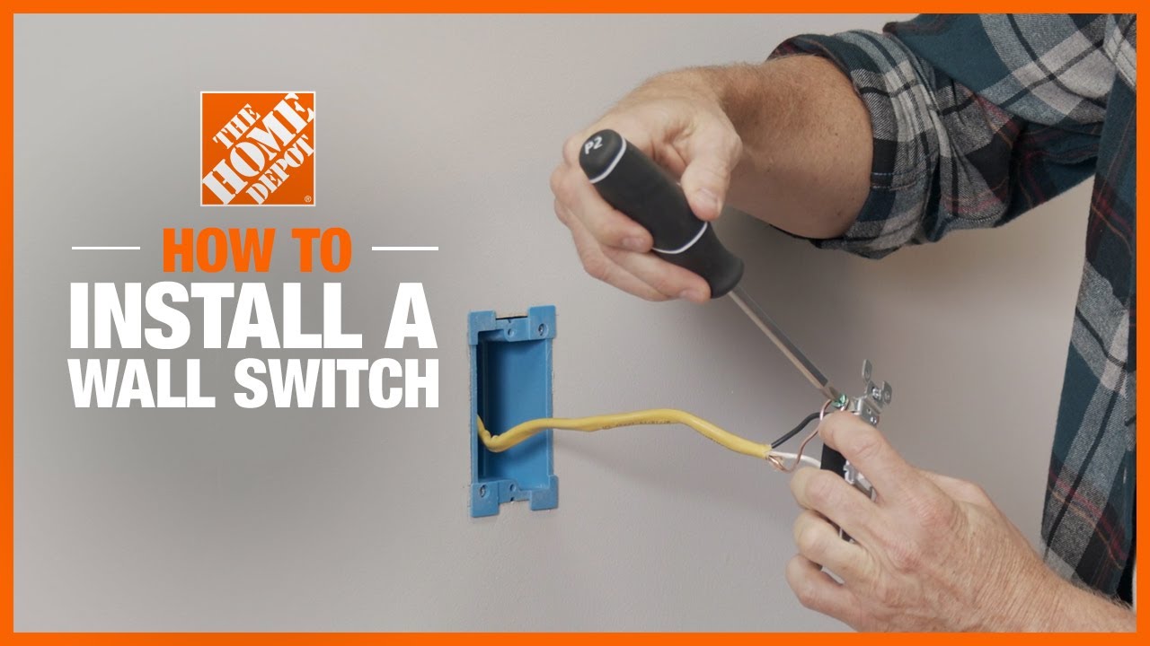 How To Install A Light Switch To A Ceiling Fixture The Home Depot