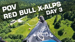 POV RAW CLIPS - 2023 RED BULL X-ALPS DAY 3 FLYING FOOTAGE