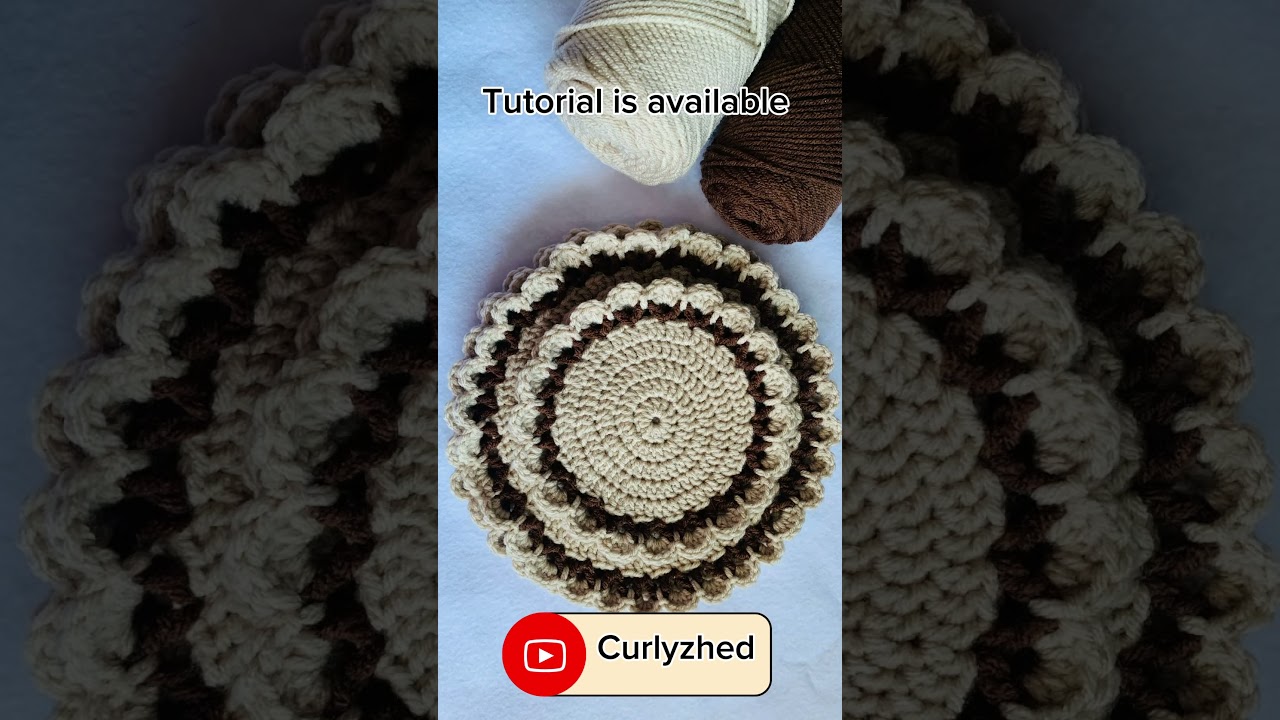 Cream and Brown Motif Crochet Tutorial 
