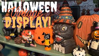 DECORATING FOR A WHIMSICAL, VINTAGE 90'S HALLOWEEN🎃 HALLOWEEN HUTCH DISPLAY 👻 KITCHY, FUN, NOSTALGIC