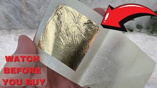 BeePoint 24K Edible Gold Leaf Sheets 20 Pcs - 1.7 x 1.7 Inches Gold Leaves for Cake Decorating
