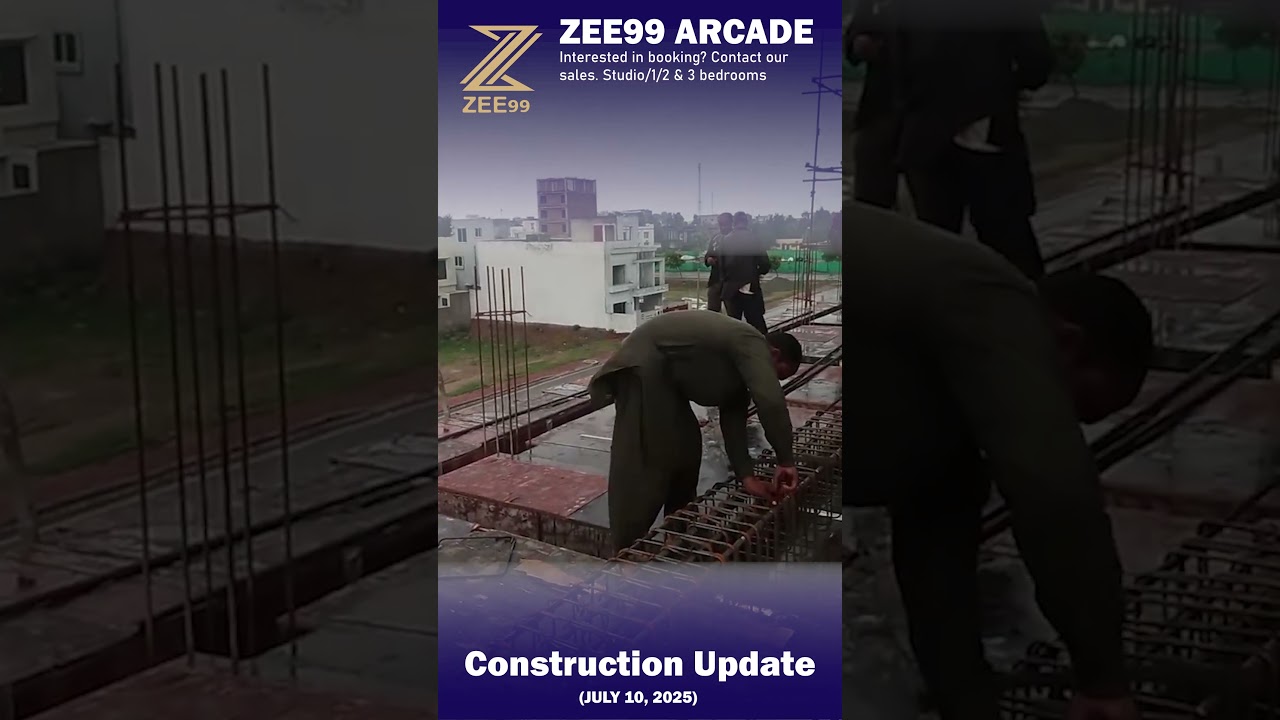ZEE99 Construction Update | Second Floor Columns in Progress | Near Eiffel Tower, Bahria Town Lahore