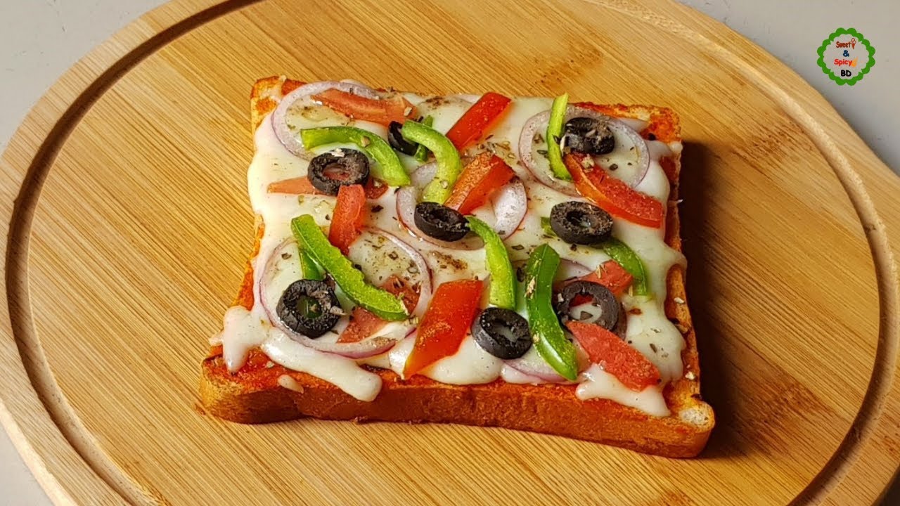 Bread Pizza | Needed Just 5 minutes & a very few Ingredients | Quick ...