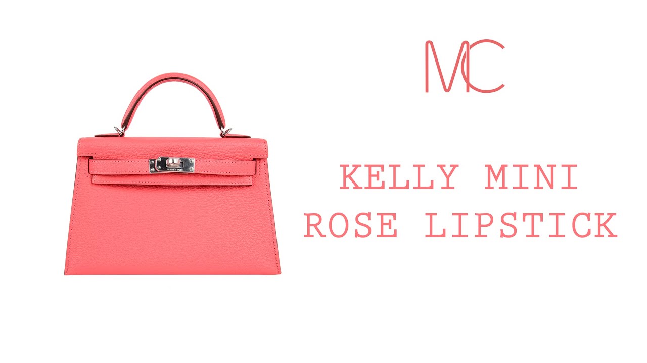 Hermes Rose Lipstick Togo Leather Palladium Hardware Kelly Retourne 28 Bag