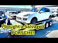 I bought a salvaged porsche cayenne platinum  pick up and first look