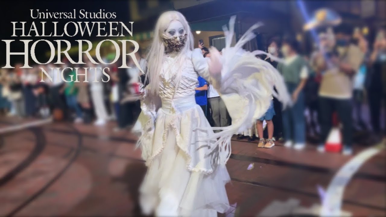 【4K】白アイドルゾンビさんの美しきこと限りなしなラタタダンス【USJ ホラーナイト】