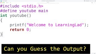 can you Guess the OUTPUT of this C Program?
