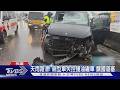 天雨路滑! 廂型車失控撞油罐車 釀國道塞｜TVBS新聞 @TVBSNEWS01