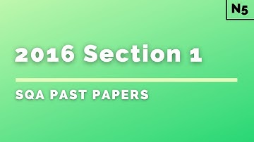 National 5 Physics | SQA Past Papers | 2016 | Section 1 (Multiple Choice)