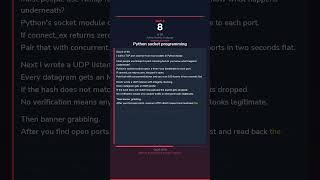 Built a threaded TCP port scanner in Python #Shorts