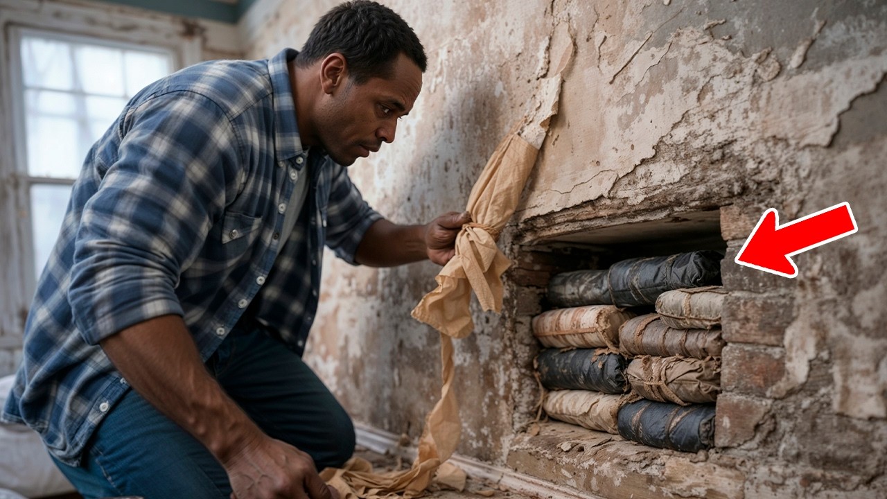 Man Bought an Old House From an Elderly Woman, When He Removed the Wallpaper, He Froze in Shock