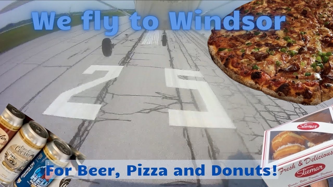 Flying to Windsor for pizza, beer and donuts